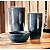 Kit com 3 vasos estilo mármore redondo 2 P e bacia M com pratos - Imagem 5