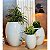 Kit 3 vasos para plantas em polietileno Oval liso P, M e G - Imagem 1