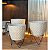 Kit com 3 Vasos polietileno redondo diamante PP com prato + Suportes de ferro - Imagem 6