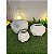 Kit com 3 vasos para plantas em polietileno esfera diamante M P e PP - Imagem 4