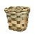 Kit com 5 Vaso cachepot redondo de palha de taboa 12x12 - Imagem 2