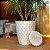 Vaso para decoração e plantas - polietileno diamante P COM PRATO COLETOR, resistente, luxo e moderno para sala - Imagem 1