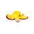 Mini Polvo Plush Amarelo - Imagem 2