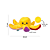 Mini Polvo Plush Amarelo - Imagem 3
