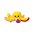 Mini Polvo Plush Amarelo - Imagem 1