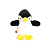 Pinguim Mini Bco e Preto - Imagem 1