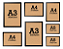 Quadros Medida A3 A4 A5 Com Vidro Moldura Laqueada Kit 7 - Imagem 3