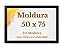Moldura 50x75 Com Vidro Quadro 75x50 Madeira Foto Poster Cor Marrom-escuro - Imagem 1