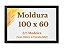 Moldura 100x60 Com Vidro Para Quadro 60x100 Poster Painel Cor Branco - Imagem 1