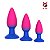 Kit de 3 Plug Anal Cônico em Silicone com Ventosa Color - 3 Tamanhos Diferentes - VipMix - Imagem 4