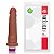 Prótese Realística Feito em PVC com Vibrador Cor Marrom - 18,5 x 4,5cm - Adão e Eva - Imagem 1