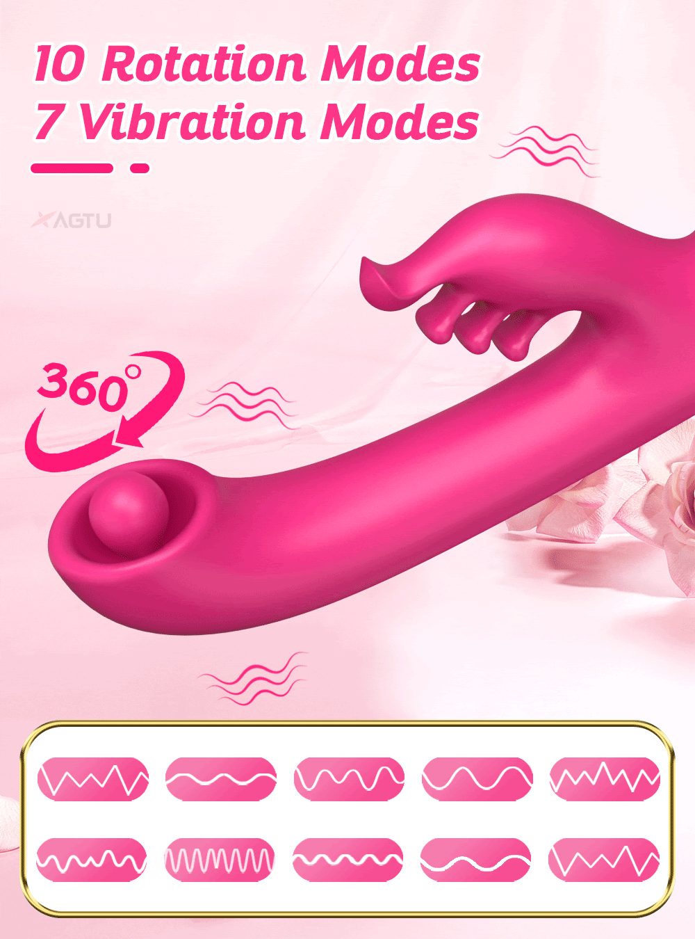 Vibrador Estimulador de Clitóris e Ponto G com Bola Giratória - 10 Modos de Rotação - 7 Modos de Vibração - Youvibe - Imagem 4
