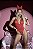 Body Crystal – Coelha do Luxo Proibido: Body de Renda com Decote Profundo + Tiara com Orelhas de Coelha - Rubi - Imagem 4