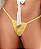 Calcinha Joana – Calcinha com detalhes em strass atrás - Amarelo - Imagem 2