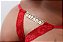 Calcinha Gislaine - Personalizada Com Strass Safada - Vermelha - Imagem 1