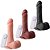 Pênis Realístico em Silicone com Vibrador, Ventosa e Escroto 17,5 X 3,7 Cm - Disponível em 3 Cores - Soulsex - Imagem 1
