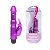Vibrador com Relevo Escalonado, Ponta com Formato de Glande e Estimulador Clitoriano Formato Coelho – BAILE FANTASY VIBE - Imagem 1