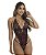 Body Monique - Body Sexy em Renda Chantilly - Rubi - Imagem 1