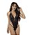 Body Monara - Body Sensual em Renda Vazada - Preto - Imagem 1