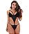 Body Lucia - Body Sexy em Renda – Preto - Imagem 1