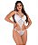 Body Lucia - Body Sexy em Renda – Branco - Imagem 1