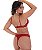 Conjunto Juliana - Sutiã com Bojo, Renda e Calcinha - Vermelho - Imagem 2