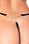 Calcinha Fetiche Preta – Tule Transparente, Fio e Letras Douradas - Imagem 2