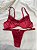 Conjunto Dominique – Lingerie Sensual em Renda e Cetim - Vermelho - Imagem 1