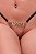 Calcinha Diva Preta - Frase Frontal Com Strass Dourado - Imagem 2