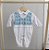 Conjunto Macacão Xadrez - Branco com Azul bebê - Imagem 1