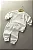 Conjunto Moletom Peluciado Unissex - Off White - Imagem 1
