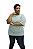 Camiseta Plus Size Azul Bebê - Imagem 1