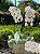 Orquídea Premium cascata aste dupla branca - Imagem 1