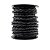 Fio de Couro Trançado - preto - Sintético  3mm - Rolo C 50 Metros - Imagem 1