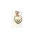 Cursor de Zíper com Pingente - Coração Pérola - Imagem 1