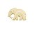 Fivela de Resina Elefante - Cor Marfim - Imagem 1