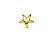 Entremeio Estrela - Dourada - 3,5cm - Imagem 2