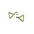 Fivela de Metal Triangulo - Ouro Velho - 6,3cm x 2,6cm - Imagem 2