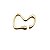 Entremeio Orgânico Délie - metal 6,2cm x 4,6cm Dourado - Imagem 3
