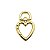 Fecho Mosquetão Coração - 5,3cm x 3,3cm Dourado - Imagem 1