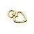 Fecho Mosquetão Coração - 5,3cm x 3,3cm Dourado - Imagem 2