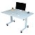 Mesa Dupla Com Regulagem De Altura Branco - Wp Connect - Imagem 6