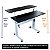 Mesa Dupla Preta Com Regulagem De Altura Preta - Wp Connect - Imagem 3