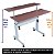 Mesa Dupla Com Regulagem De Altura Rosa Glamour - Wp Connect - Imagem 3