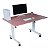 Mesa Dupla Com Regulagem De Altura Rosa Glamour - Wp Connect - Imagem 6