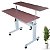 Mesa Dupla Com Regulagem De Altura Rosa Glamour - Wp Connect - Imagem 2