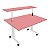 Mesa Acoplada Com Regulagem de Altura Rosa Glamour Wp Connect - Imagem 6