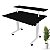 Mesa Acoplada Com Regulagem de Altura Preto Wp Connect - Imagem 2