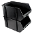 Kit 24 Caixas Organizadoras Bin N8 Preta - Wp Connect - Imagem 3