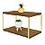 Prateleira Dupla Em Aço Piatina Dourado Tampo 20x40 Decorativos - Wp Connect - Imagem 1